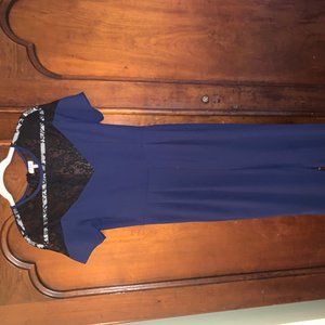 Tobi Navy and Black Lace Jumpsuit Size Small